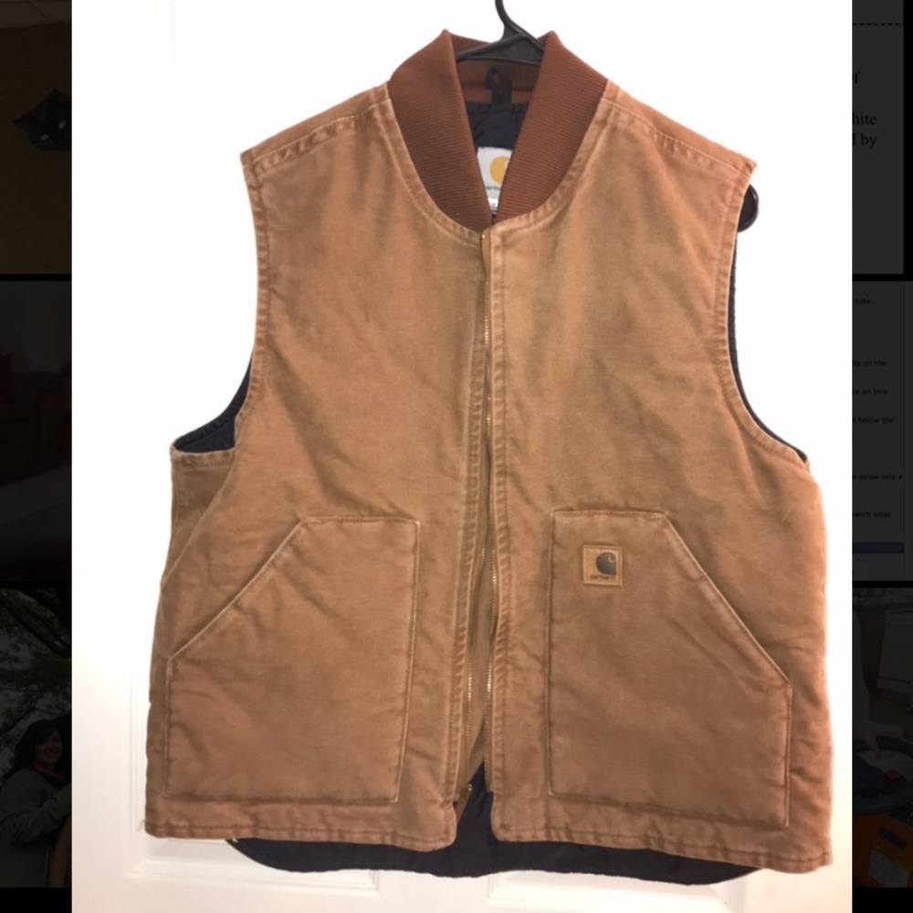 Men’s Large Carhartt Vest Brown NWOT